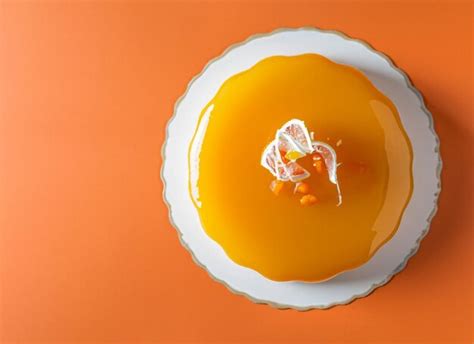 Premium Photo | Orange jelly cake