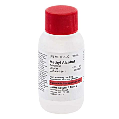 Methyl Alcohol, 30 ml | Home Science Tools