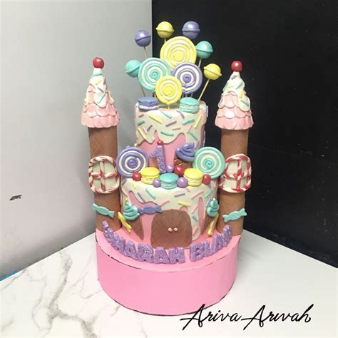 Candy land castle cake, Food & Drinks, Homemade Bakes on Carousell