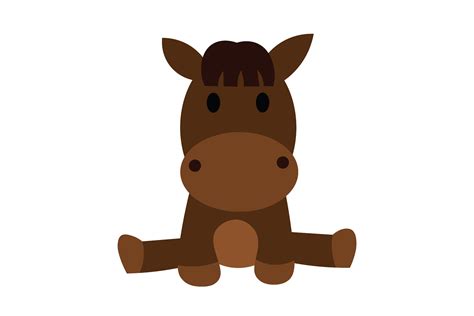 Cute Cartoon Horse Graphic by harunikaart · Creative Fabrica