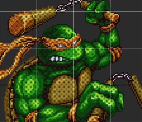 Michelangelo Sprite Template by D1A13LO on DeviantArt | Anime pixel art ...