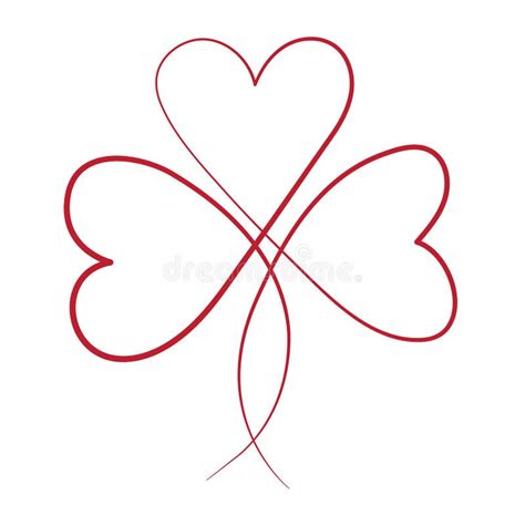 Illustration Vector Red Line Heart White Background Stock Vector ...