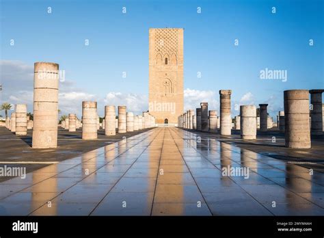 Mosque of Sultan Yaqub al-Mansur with the minaret in the center. It is located in the complex of ...