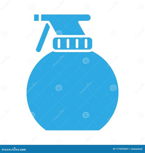 Disinfectant Spray Bottle Product Line Style Stock Vector ...