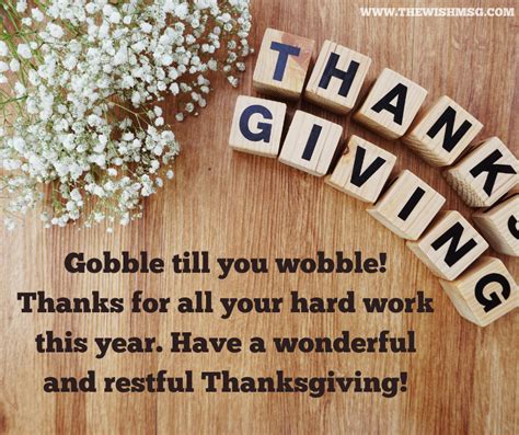 Happy Thanksgiving Messages to Employees - The Wish Message