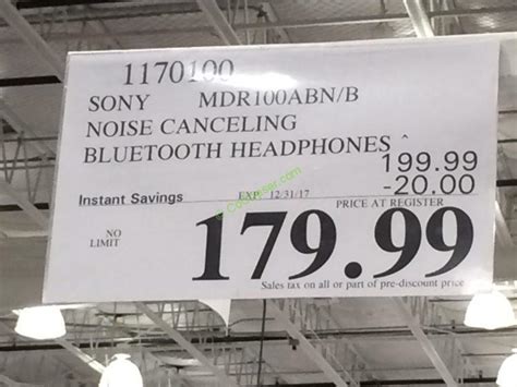 Costco-1170100-Sony-Noise-Canceling-Bluetooth-Headphones-tag – CostcoChaser