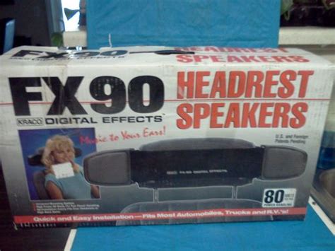 Purchase 2 VINTAGE KRACO FX90 HEADREST SPEAKERS -- NEW IN BOX car 80 ...