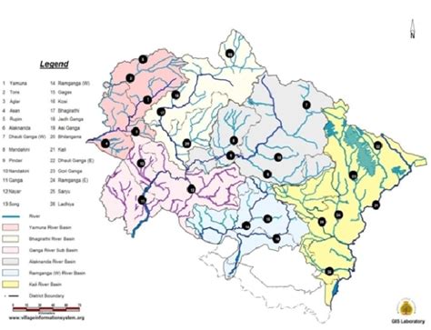 Uttarakhand River Map