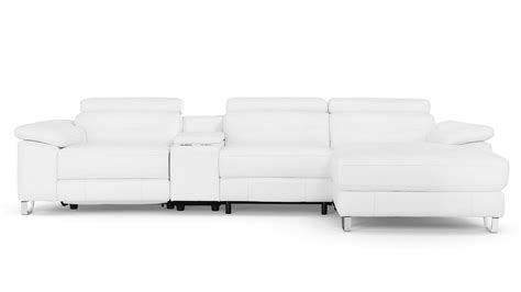 Modern Monaco Off White Leather Sectional Sofa – Two Birds Home