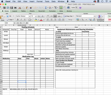 PRINTABLE - Daily Care Log