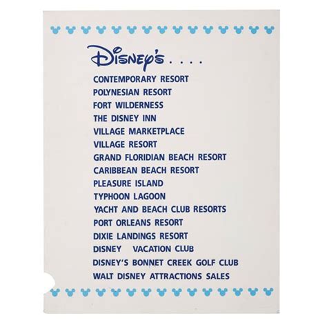 A Walt Disney World Resorts Sign. - Van Eaton Galleries