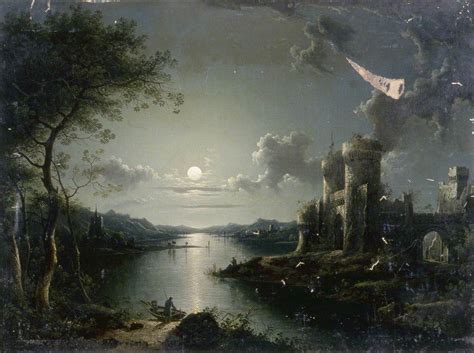 Moonlit Scene - Henry Pether Moonlight Painting, Victorian Paintings ...