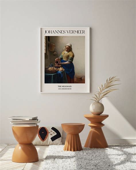 "Johannes Vermeer Print, The Milkmaid, Museum Art, Exhibition Poster ...