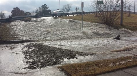 Water Leak Flooding Riverside Drive At 21st Street Bridge