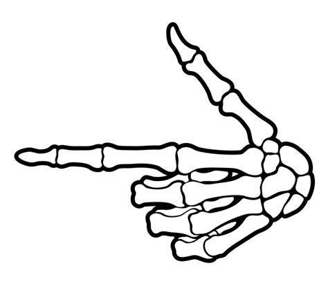 Skeleton bone pointing the index finger hand sign 26418475 Vector Art ...