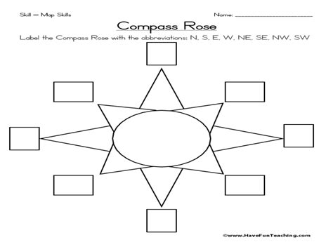 4 Best Images of Free Printable Compass Rose Worksheet - Compass Rose Worksheet Printable ...