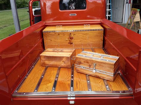 Bed of my 41 Dodge and wood tool boxes I made | Truck tool box, Custom truck beds, Wooden truck ...