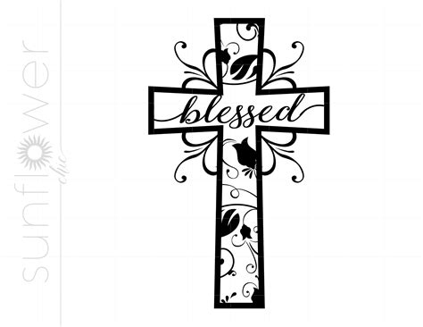 Zalig Kruis SVG Cross Clipart Cross Cut-bestand voor - Etsy Nederland