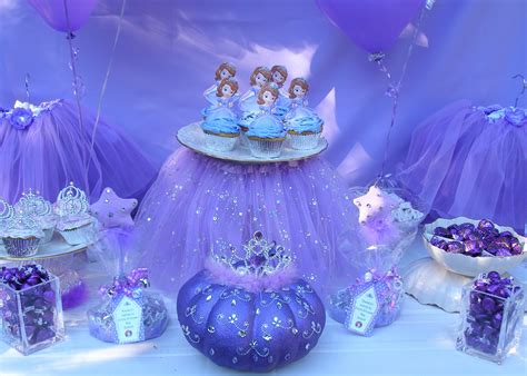 Candy as Decorations at a Princess Party. Sophia the First Party ideas. The Little Purple ...