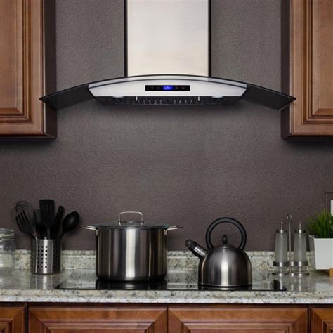 AKDY 36 in. Convertible Wall Mount Range Hood in Stainless Steel with ...