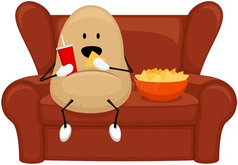 Cartoon Couch Potato Stock Illustrations – 158 Cartoon Couch Potato ...