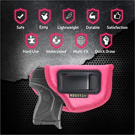 IWB Woman Pink Gun Holster - Houston - ECO Leather Concealed Carry Soft ...