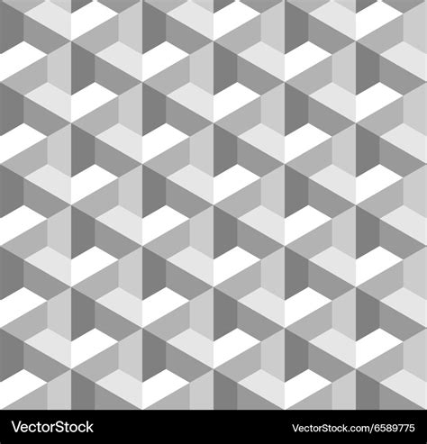 Seamless Geometric Pattern Grayscale Background Vector Image