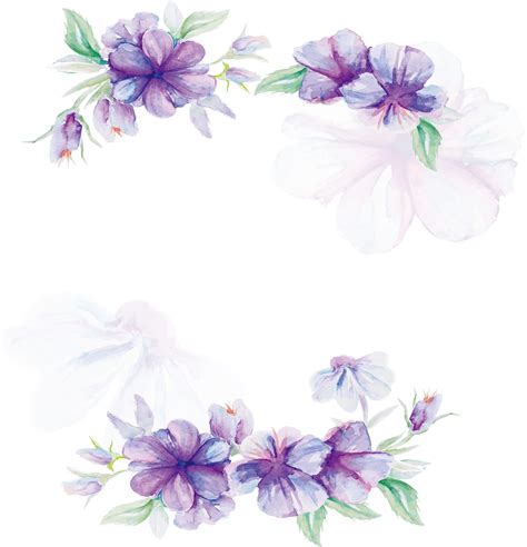 Purple Watercolor Flower Png Picture White And Purple Watercolor | Hot ...