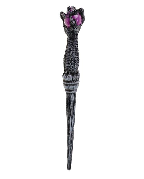 Magic Wand Dragon Hand With Purple Glass Ball ★ | Horror-Shop.com