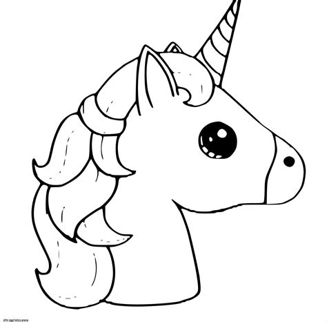 Coloriage Kawaii Licorne Unique Image Coloriage Cute Licorne Emoji Kawaii Jecolorie - Coloriage ...