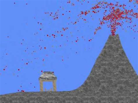 volcano eruption - physics simulation - YouTube