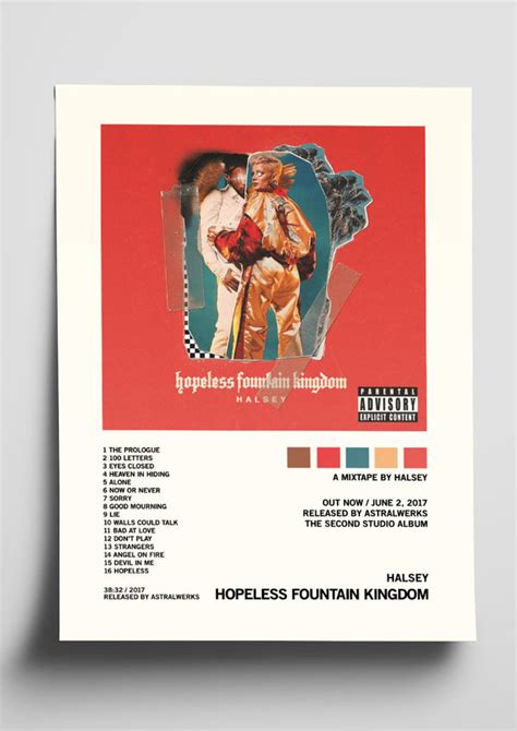 Halsey 'Hopeless Fountain Kingdom' Album Art Tracklist Poster – The Indie Planet