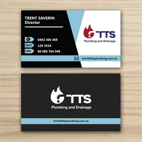 Bold, Modern, Plumbing Business Card Design for TTS Plumbing and ...