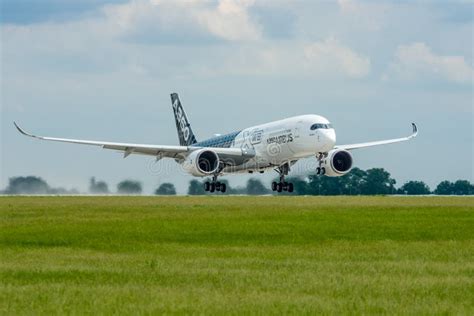 Takeoff an Aircraft Airbus A350 XWB. Editorial Photo - Image of ...