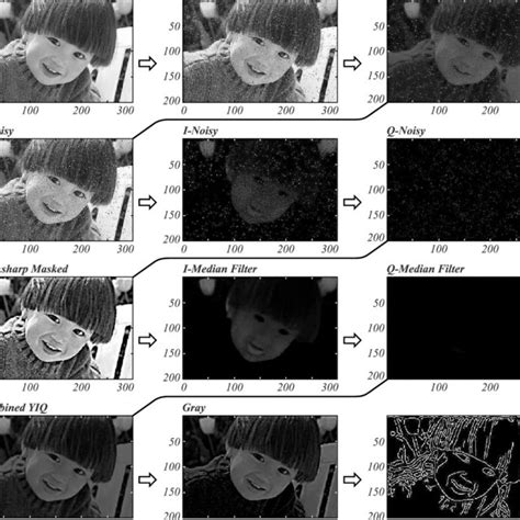 Proposed method steps on "boy" benchmark test image in YIQ color space ...