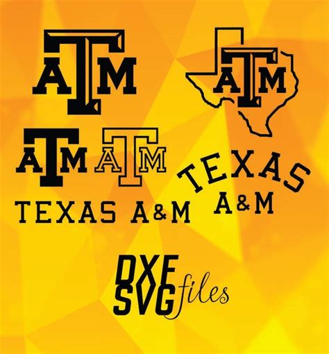 10 Texas A&M logos in DXF PNG and SVG files Instant by dxfsvg