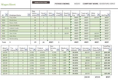 Daily wage template is a template usually provided to the employees who ...