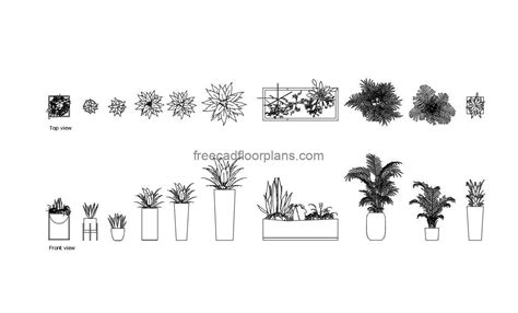 10 Planters - Free CAD Drawings