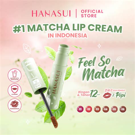 Jual Hanasui Mattedorable Lip Cream Matcha Latte Edition | Shopee Indonesia