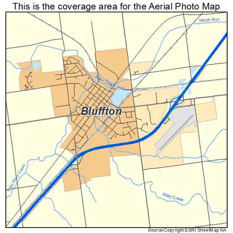 Aerial Photography Map of Bluffton, OH Ohio