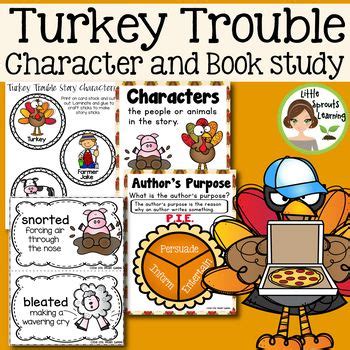 Turkey Trouble Book Companion and Activities (& non fiction reader) | Book study, Turkey trouble ...