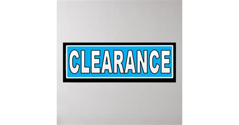 Clearance Sign For Retail Store Use | Zazzle