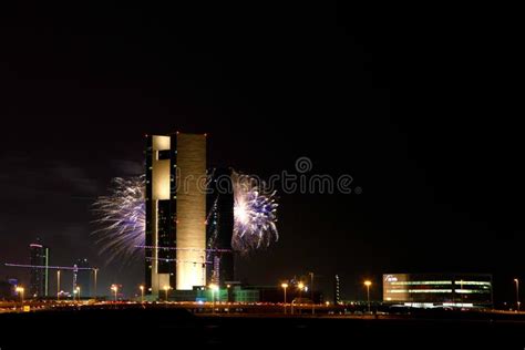 Bahrain National Day Fireworks at Iconic Building Editorial Photo - Image of burst, light: 120906156