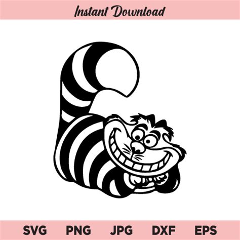 Cheshire Cat SVG, Alice In Wonderland SVG, Cat SVG, Cheshire SVG, PNG ...