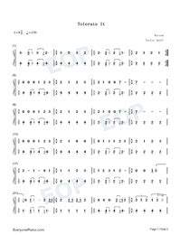 Tolerate It-Taylor Swift- Free Piano Sheet Music & Piano Chords