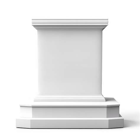 Premium AI Image | Empty Luxury Elegant Podium on White Background