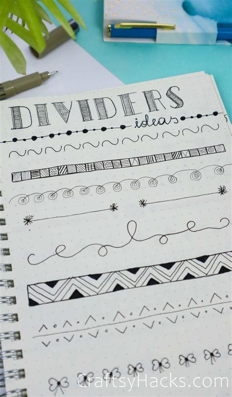 17 Bullet Journal Divider Ideas - Craftsy Hacks