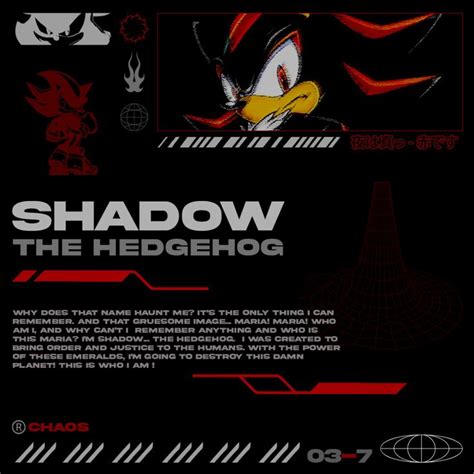 Shadow the Hedgehog Poster on Behance in 2022 | Shadow the hedgehog, Shadow, Poster on