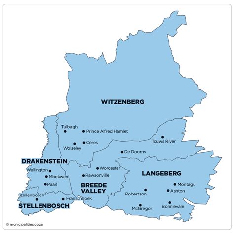 Witzenberg Local Municipality - Map