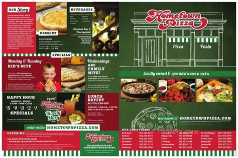 Menu of Hometown Pizza in Mount Washington, KY 40047